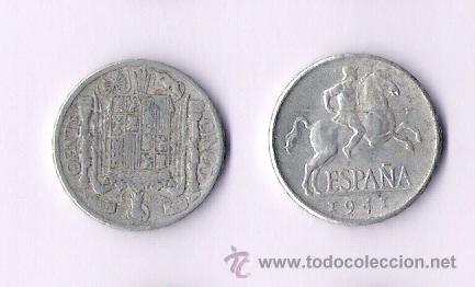 Monedas Franco: 5 CENTIMOS 1941 CIRCULADOS  - - Foto 1