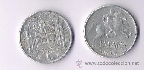 Monedas Franco: 10 CENTIMOS 1945     CIRCULADA - - Foto 1