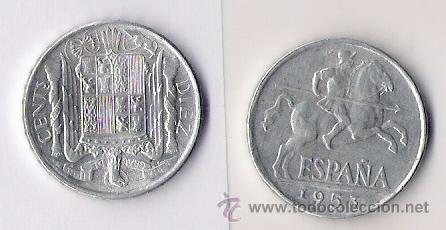 Monedas Franco: 10 CTS. ALUMINIO 1945    SIN CIRCULAR - Foto 1
