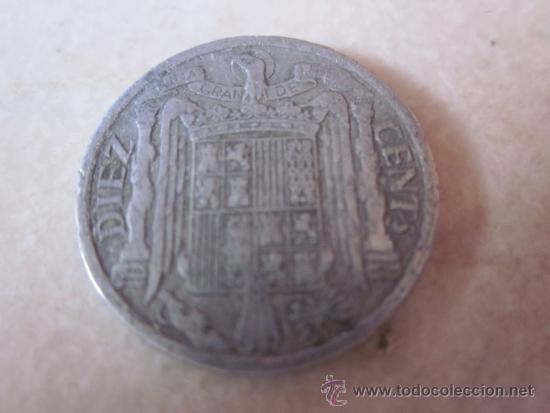 Monedas Franco: MONEDA 10 CENTIMOS ESPA&Ntilde;A 1940 - Foto 2
