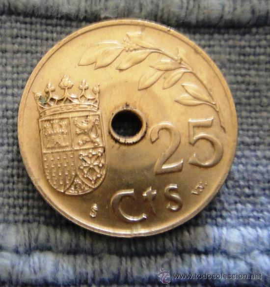 Monedas Franco: MONEDA 25 CENTIMOS 1937 ESPA&Ntilde;A - Foto 2