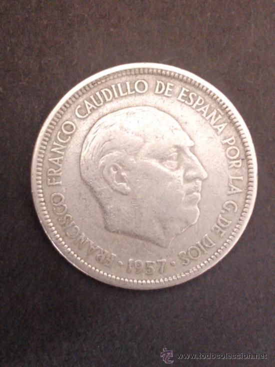 Monedas Franco: 5 PESETAS 1957 - Foto 2 - 33548759