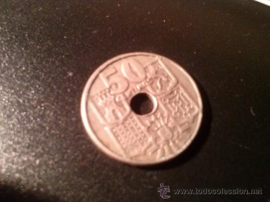 Monedas Franco: Monedas de 50 c&eacute;ntimos, Espa&ntilde;a; A&ntilde;o 1949 - Foto 4