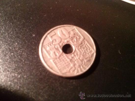 Monedas Franco: Monedas de 50 c&eacute;ntimos, Espa&ntilde;a; A&ntilde;o 1949 - Foto 3