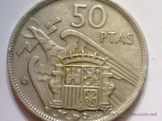 Monedas Franco: ESPA&Ntilde;A 50 PESETAS 1957 - Foto 2