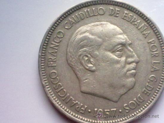 Monedas Franco: ESPA&Ntilde;A 5 PESETAS 1957 - Foto 2