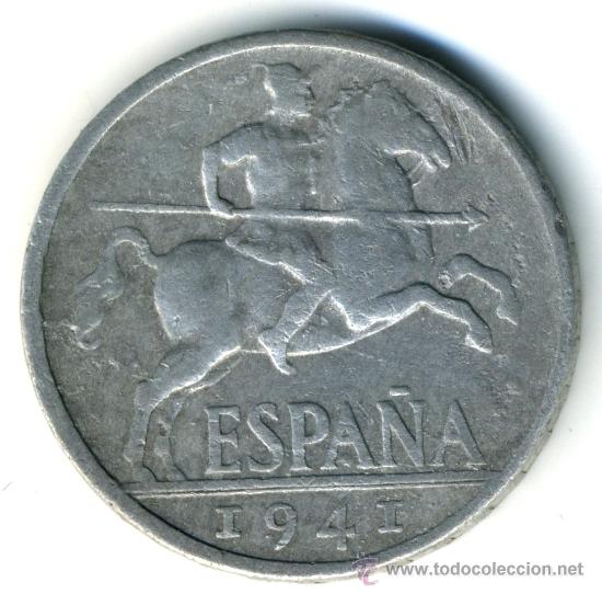 Monedas Franco: 10 c&eacute;ntimos 1941. aluminio - Foto 2
