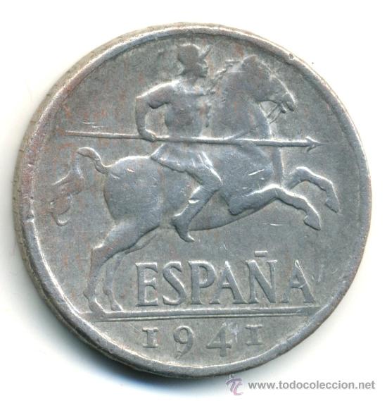 Monedas Franco: 10 c&eacute;ntimos 1941. aluminio - Foto 1
