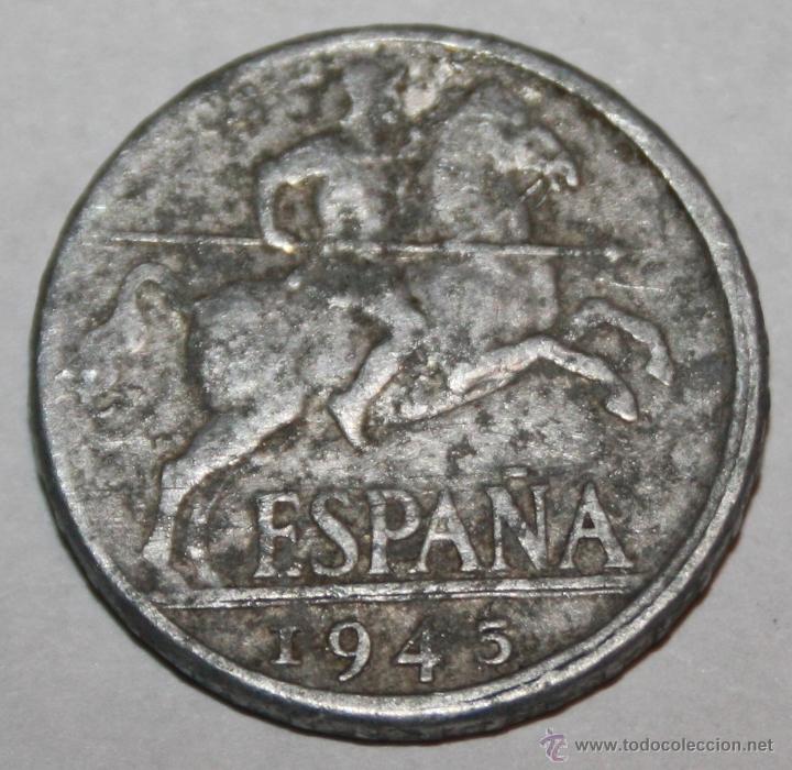 Monedas Franco: 10 CENTIMOS JINETE 1945 - Foto 1