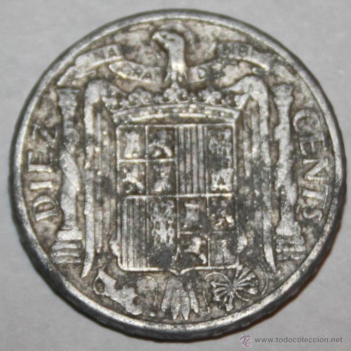 Monedas Franco: 10 CENTIMOS JINETE 1945 - Foto 2