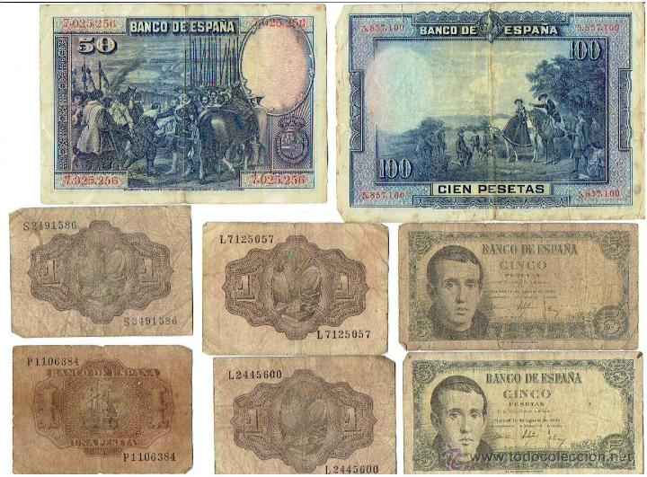 Monedas Franco: LOTE DE BILLETES ESPA&Ntilde;OLES - Foto 2