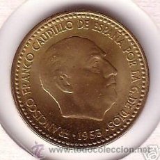 Monedas Franco: ESPAÑA: 1 PESETA 1953 *19* *56* (1956) S/C FRANCISCO FRANCO ***NUMISBUR***. Lote 278180593