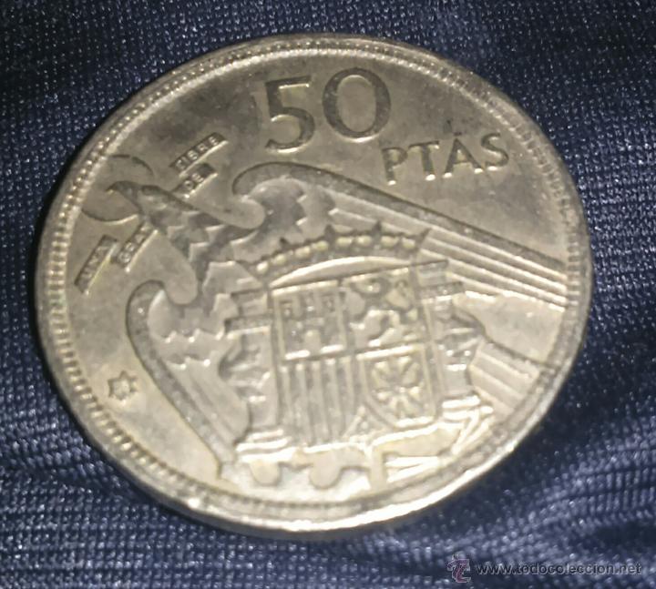 Monedas Franco: Moneda 50 PTAS - 1957 - Foto 2
