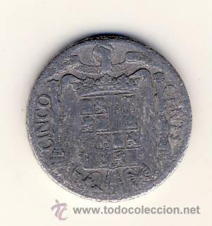 Monedas Franco: 5 C&Eacute;NTIMOS.- ESTADO ESPA&Ntilde;OL.- 1941.- (3) - Foto 2