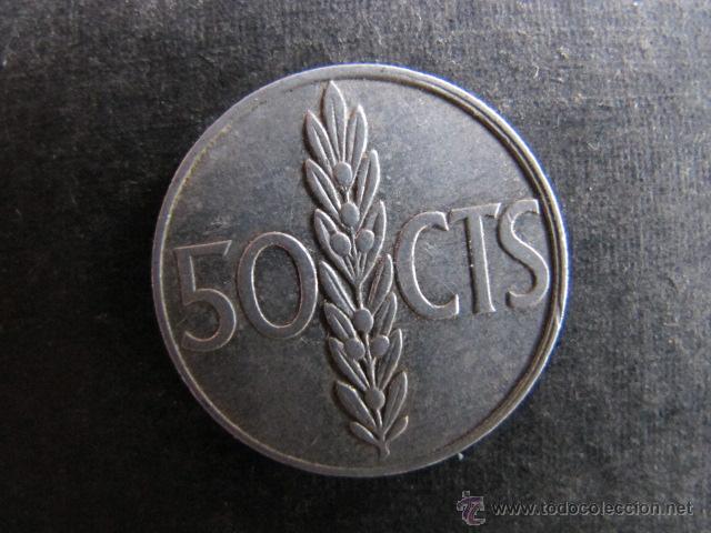 Monedas Franco: Moneda espa&ntilde;a 50 centimos franco 1966 - Foto 2