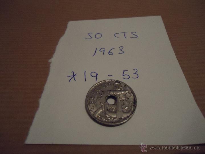 Monedas Franco: MONEDA DE 50 CTS A&Ntilde;O 1963, *19 *53 - Foto 1
