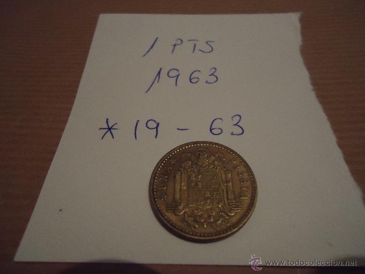 Monedas Franco: MONEDA DE 1 PTS DE 1963 *19-*63 - Foto 1