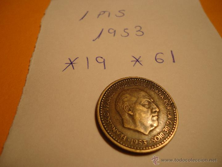 Monedas Franco: MONEDA DE 1 PTS DE 1953 *19-*61 - Foto 1