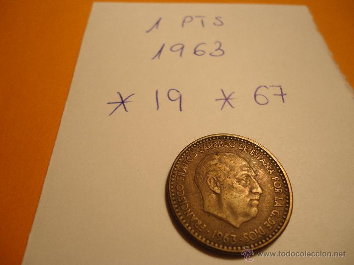 Monedas Franco: MONEDA DE 1 PTS DE 1963 *19-*67 - Foto 1