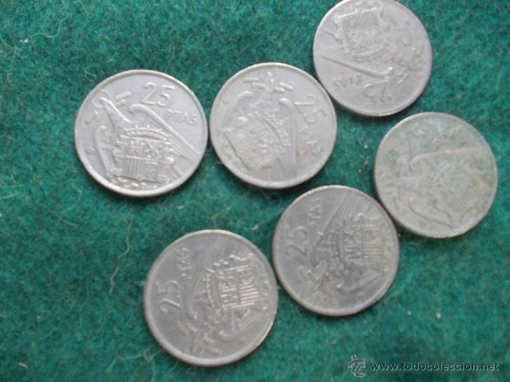 Monedas Franco: Lote 6 monedas 25 pts - Foto 1