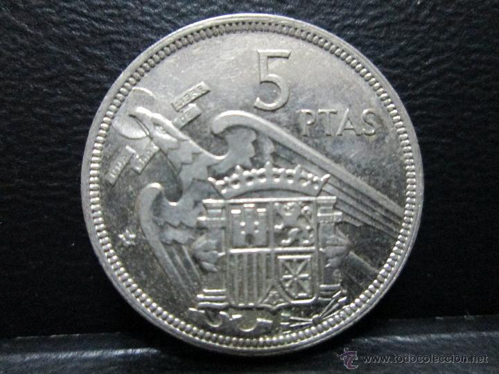 Monedas Franco: 5 pesetas 1957 74 ebc - Foto 1