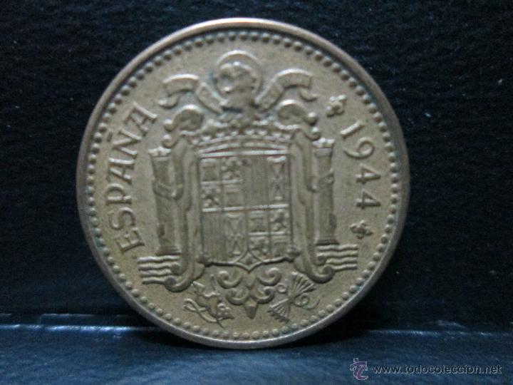 Monedas Franco: 1 peseta 1944 bc - Foto 2