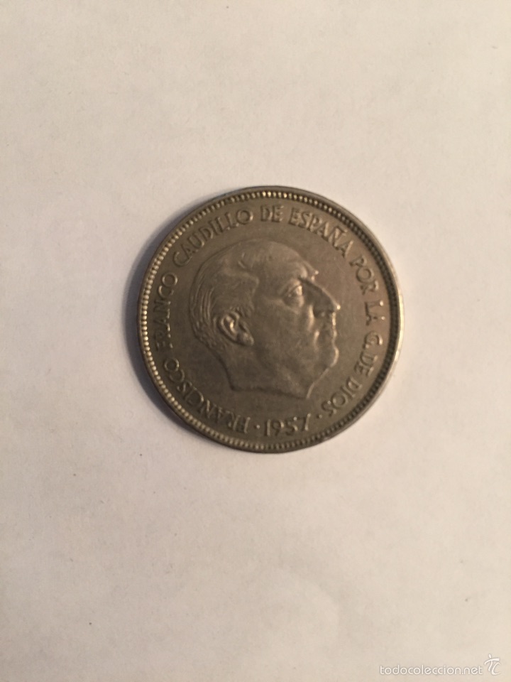 Monedas Franco: Moneda 25 pesetas de 1957 *70 - Foto 1
