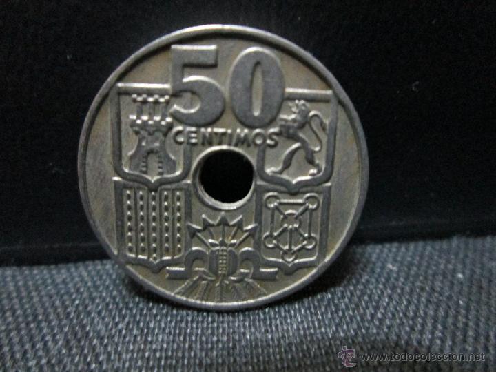 Monedas Franco: 50 centimos 1949 estrella 53 - Foto 2