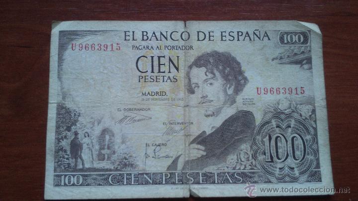 Monedas Franco: BILLETE 100 PESETAS ADOLFO BECQUER 1965