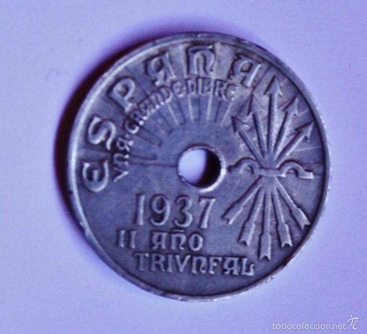 Monedas Franco: Moneda 25 centimos 1937 - Foto 1