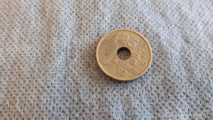 Monedas Franco: MONEDA DE 25 PESETAS DE SEVILLA 92 - Foto 1