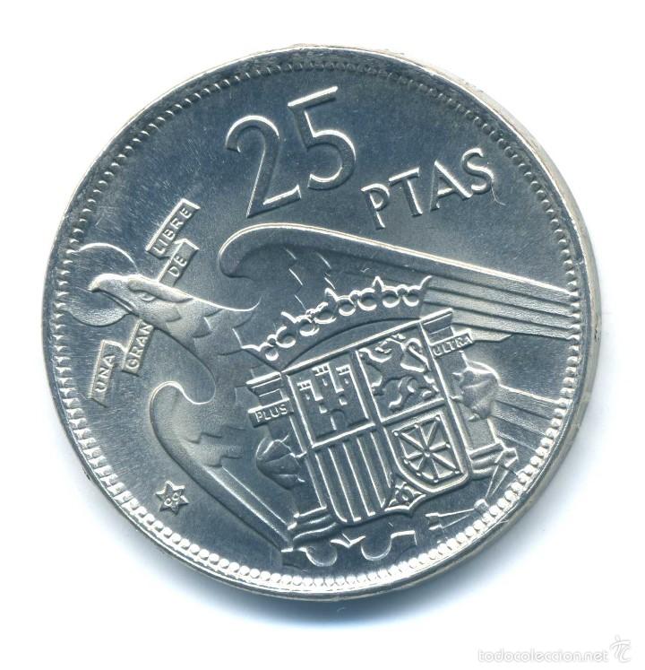 Monedas Franco: MONEDA DE 25 &Egrave;SETAS 1957*69 -SIN CIRCULAR- - Foto 2