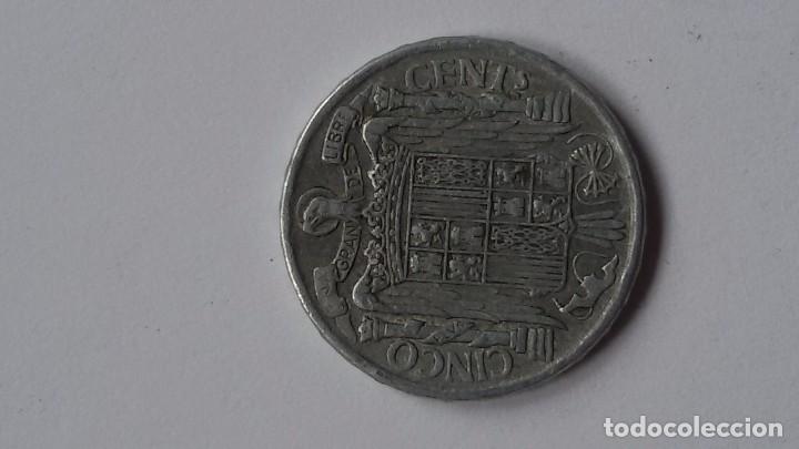 Monedas Franco: Moneda 5 centimos 1940. Estado Espa&ntilde;ol - Foto 2
