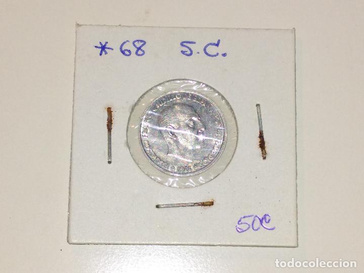 Monedas Franco: 50 centimos. A&ntilde;o 1966. Estrella 68. Sin circular. - Foto 1