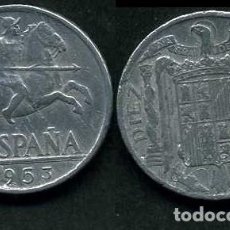 Monedas Franco: ESPAÑA 10 CENTIMOS AÑO 1953 ( SOLDADO IBERO A CABALLO - MONEDA DEL FRANQUISMO ) Nº8