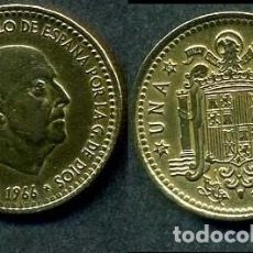 Monedas Franco: ESPAÑA 1 PESETA AÑO 1966 *1969 ( GENERAL DICTADOR FRANCISCO FRANCO - MONEDA DEL FRANQUISMO ) Nº3. Lote 69674445