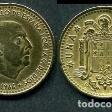 Monedas Franco: ESPAÑA 1 PESETA AÑO 1966 *1969 ( GENERAL DICTADOR FRANCISCO FRANCO - MONEDA DEL FRANQUISMO ) Nº5. Lote 69674869