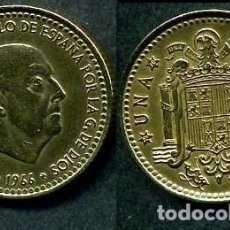 Monedas Franco: ESPAÑA 1 PESETA AÑO 1966 *1970 ( GENERAL DICTADOR FRANCISCO FRANCO - MONEDA DEL FRANQUISMO ) Nº2. Lote 69688433