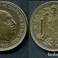 Monedas Franco: ESPAÑA 2,50 PESETA AÑO 1953 *1956 ( GENERAL DICTADOR FRANCISCO FRANCO - MONEDA DEL FRANQUISMO ) Nº17