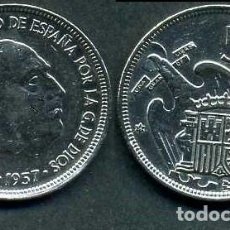 Monedas Franco: ESPAÑA 5 PESETAS AÑO 1957 *1975 ( GENERAL DICTADOR FRANCISCO FRANCO - MONEDA DEL FRANQUISMO ) Nº10
