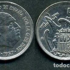 Monedas Franco: ESPAÑA 5 PESETAS AÑO 1957 *1971 ( GENERAL DICTADOR FRANCISCO FRANCO - MONEDA DEL FRANQUISMO ) Nº4