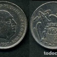 Monedas Franco: ESPAÑA 5 PESETAS AÑO 1957 *1968 ( GENERAL DICTADOR FRANCISCO FRANCO - MONEDA DEL FRANQUISMO ) Nº9
