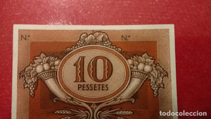 Monedas Franco: ERROR BITLLET DE IGUALADA DE 10 PTAS. ERROR O PROVA SENSE N&deg;DE SERIE - Foto 4