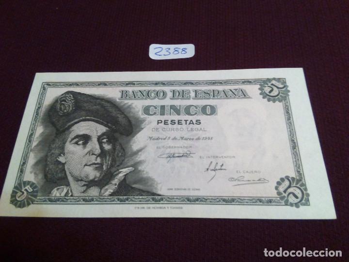 Monedas Franco: 5 PESETAS ELCANO, 1948 S.C - Foto 1