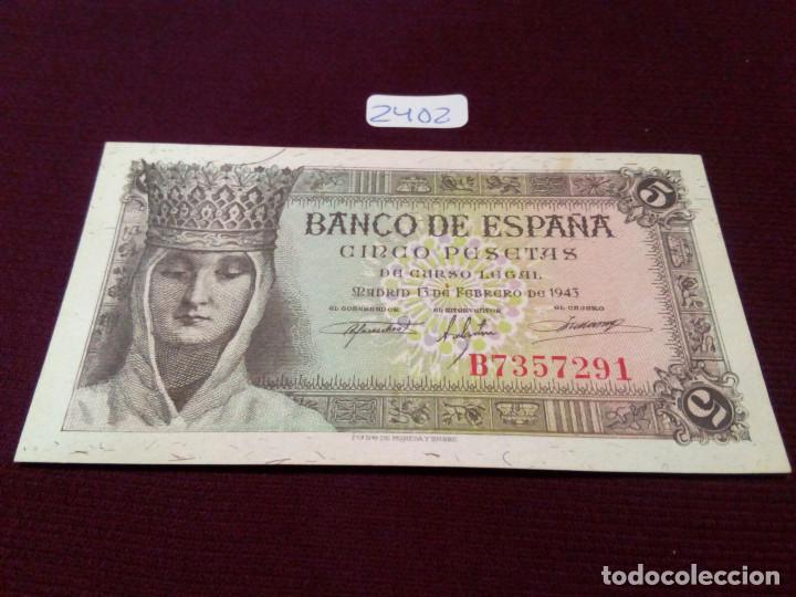 Monedas Franco: CINCO  PESETAS 1943, ISABEL, S.C - Foto 1