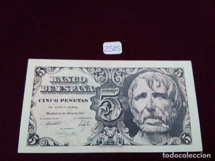 Monedas Franco: CINCO PESETAS DE 1947, SENECA E.B.C - Foto 1