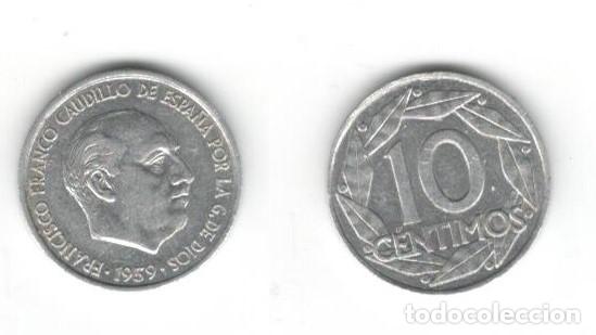 Monedas Franco: Moneda de 10 centimos Francisco Franco,a&ntilde;o 1959. - Foto 1