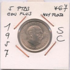 Monedas Franco: SIN CIRCULAR 5 PESETAS ESTADO ESPAÑOL (FRANCISCO FRANCO) AÑO 1957-67. Lote 78521719