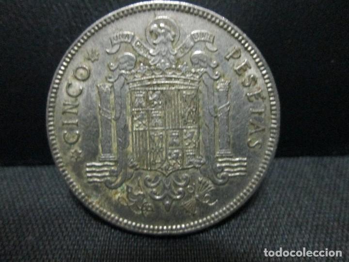 Monedas Franco: 5 pesetas 1949 estrellas 19 49 - Foto 1