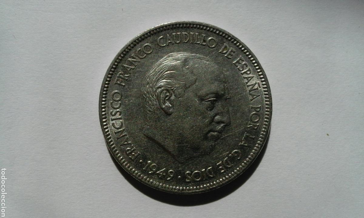 Monedas Franco: Moneda de 5 pesetas de 1949 - Foto 1